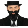Black Beard And Moustache With Adhesive -Smiffys Shop 11962 e96757babf