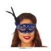 Blue Sequins Mask With Feathers 1 Blue Sequins Mask With Feathers -Smiffys Shop 12944 56303c6c40