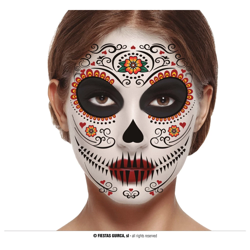Sugar Skull Temporary Face Tattoo 3 Sugar Skull Temporary Face Tattoo