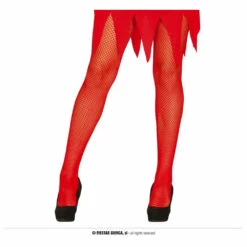 Red Fishnet Tights, Small Holes