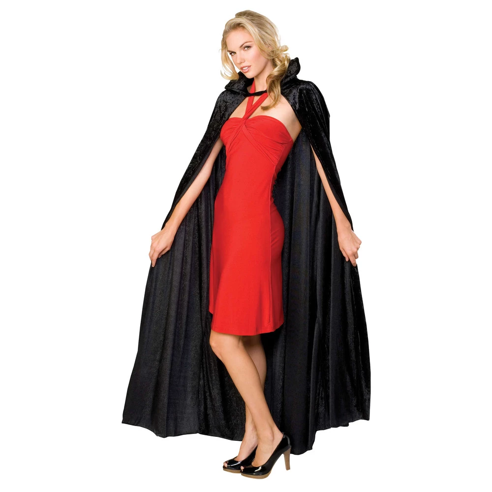 Long Crushed Velvet Cape 4 Long Crushed Velvet Cape - Image 2