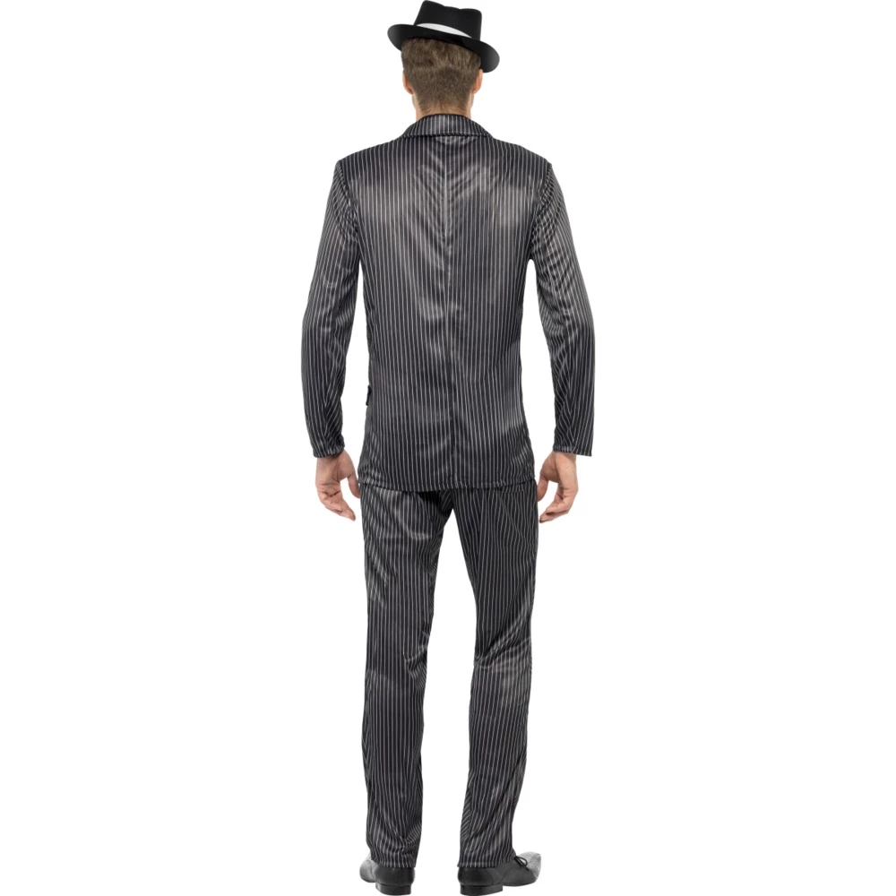 Smiffys Gangster Costume, Black Pinstripe 5 Smiffys Gangster Costume, Black Pinstripe - Image 3