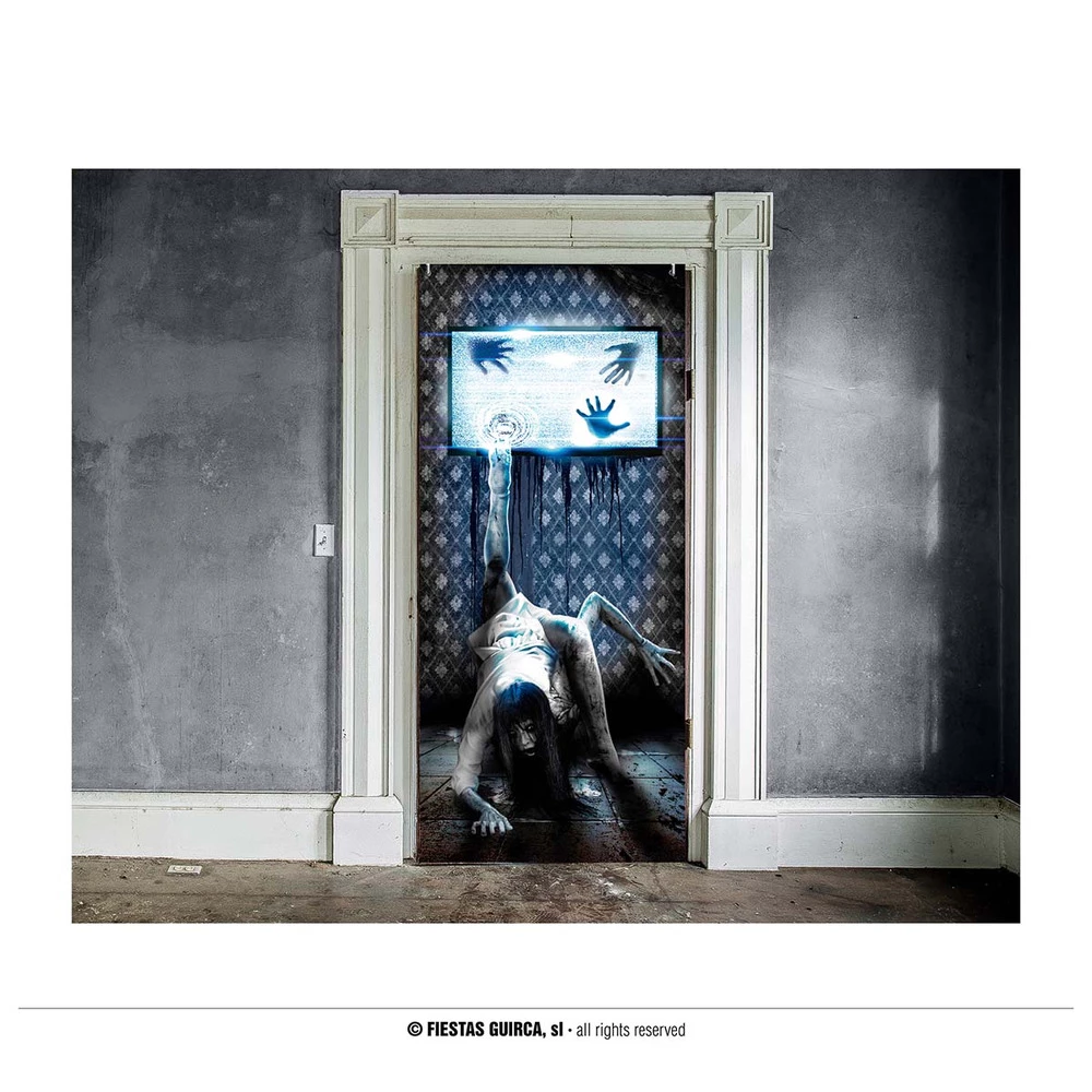 Scary TV Attack Door Decoration 3 Scary TV Attack Door Decoration