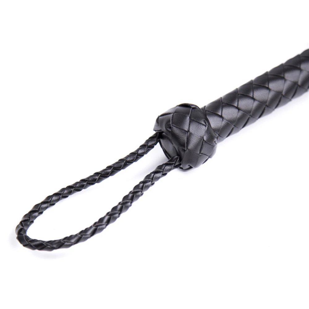 Black And Purple Leather Whip 6 Black And Purple Leather Whip - Image 4