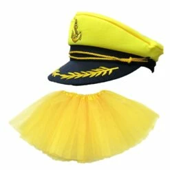 Yellow TUTU & Yellow Sailor Hat