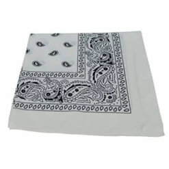 Bandana, White Paisley