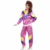 Smiffys 80s Height Of Fashion Shell Suit Costume, Pink -Smiffys Shop 39660 1 c091ac4a4e