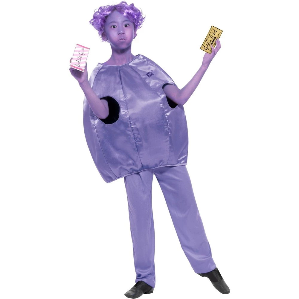 Smiffys Roald Dahl Violet Beauregarde Costume 4 Smiffys Roald Dahl Violet Beauregarde Costume - Image 2