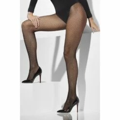 Smiffys Fishnet Tights, Black, Extra Large
