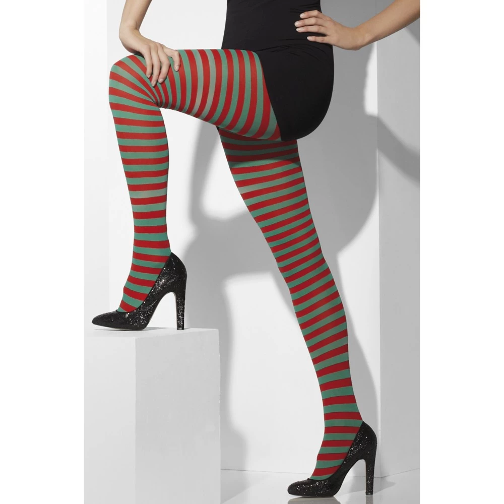 Smiffys Opaque Tights Striped 3 Smiffys Opaque Tights Striped