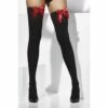 Smiffys Opaque Hold-Up Stockings, Black With Red Bows -Smiffys Shop 42757 feebadbca0