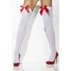 Smiffys Opaque Hold-Ups, White, With Red Bows -Smiffys Shop 42759 1 5746c4745e