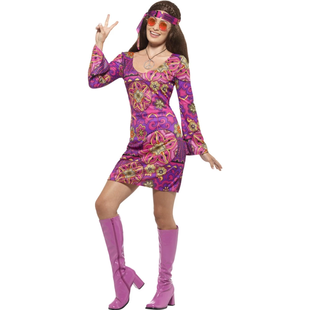 Smiffys Woodstock Hippie Chick Costume 3 Smiffys Woodstock Hippie Chick Costume
