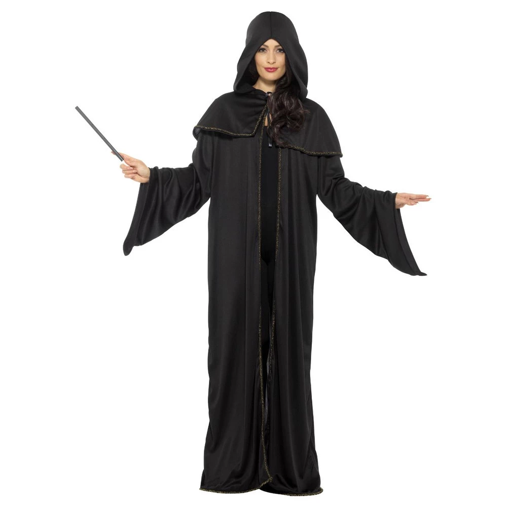 Smiffys Wizard Cloak, Adult, Black 6 Smiffys Wizard Cloak, Adult, Black - Image 4