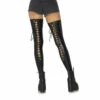 LEG AVENUE Wetlook Lace Up Thigh Highs -Smiffys Shop 6925 001 01 bb38a9cc67