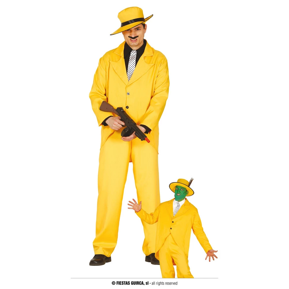 Yellow Gangster Costume 3 Yellow Gangster Costume