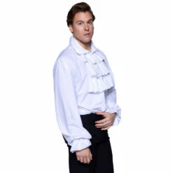 LEG AVENUE Ruffle Front Shirt White -Smiffys Shop 86688 002 07 bc928faf1f