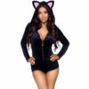 LEG AVENUE Black Velvet Kitty Cat Costume -Smiffys Shop 87142 001 01 0cc84a13ba