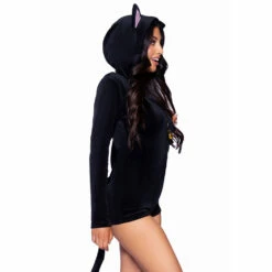 LEG AVENUE Black Velvet Kitty Cat Costume -Smiffys Shop 87142 001 07 d7928e50f0