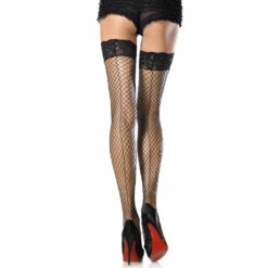 LEG AVENUE Stay Up Lace Top Thigh Highs