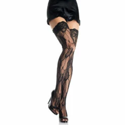 LEG AVENUE Rose Lace Thigh Highs