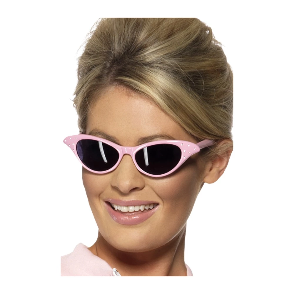 Smiffys Flyaway Style Rock And Roll Sunglasses, Pink 3 Smiffys Flyaway Style Rock And Roll Sunglasses, Pink
