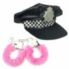 Black Checkered Police Hat & Pink Fluffy Handcuffs -Smiffys Shop 9f8cffc4 2238 443a 86ed 60abbe21751d 5c47abe1ae