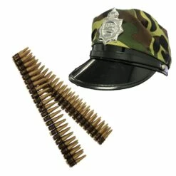 Army Hat & Bullet Belt