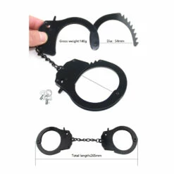 Metal Handcuffs, Black -Smiffys Shop dc37160d44cbbf7d0f6b1b56e50d00f a709574594