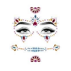 LEG AVENUE Sugar Skull Face Jewels Sticker 6 LEG AVENUE Sugar Skull Face Jewels Sticker -Smiffys Shop eye020 101 02 87a0a55a15