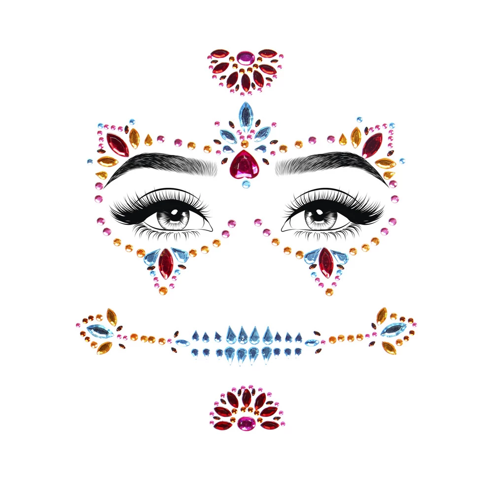 LEG AVENUE Sugar Skull Face Jewels Sticker 4 LEG AVENUE Sugar Skull Face Jewels Sticker - Image 2