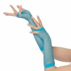 Fishnet Gloves, Baby Blue
