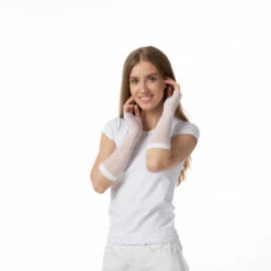 Fishnet Gloves, White -Smiffys Shop gloves netted white 2044 c28c4e448f