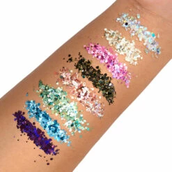 Holographic Chunky Glitter Face And Body Gel 12ml -Smiffys Shop holographic chunky swatch df40a39772
