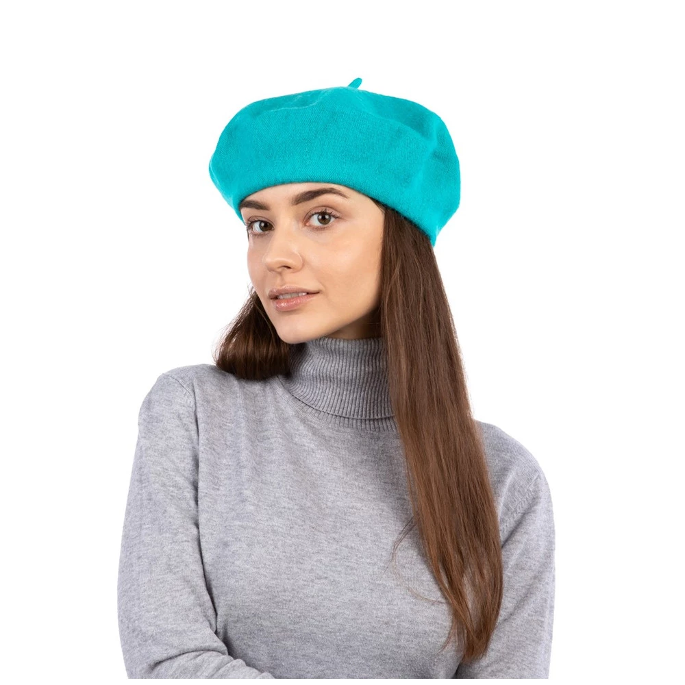 Beret Hat, Turquoise 3 Beret Hat, Turquoise