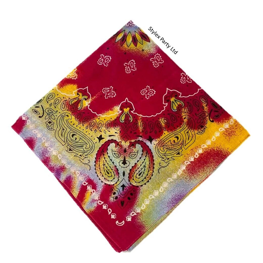 Bandana, Tie Dye Paisley 3 Bandana, Tie Dye Paisley