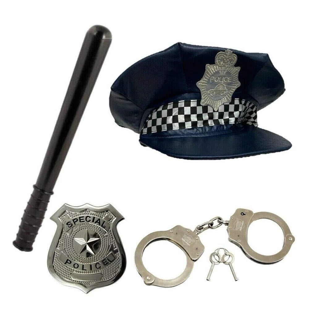 Police Hat & Handcuffs & Badge & Truncheon 3 Police Hat & Handcuffs & Badge & Truncheon