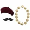 Burgundy French Beret Set -Smiffys Shop s l1600 ec4f4f1c8f