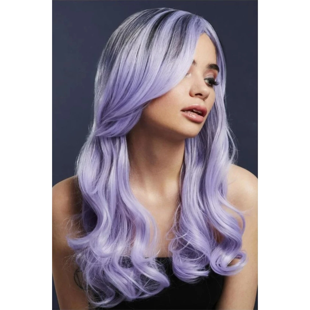 Smiffys Fever Khloe Wig, True Blend, Lilac 3 Smiffys Fever Khloe Wig, True Blend, Lilac