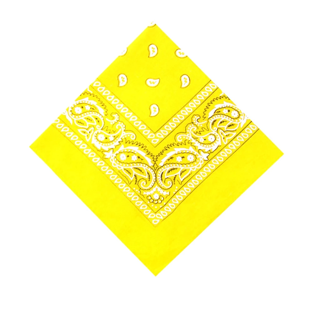 Bandana, Neon Yellow Paisley 3 Bandana, Neon Yellow Paisley