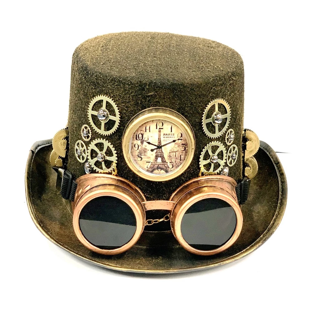 Steampunk Hat With Bronze Goggles 5 Steampunk Hat With Bronze Goggles - Image 3