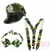 Army Hat, Bow Tie & Suspenders Bundle