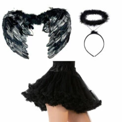 Black Wings, Halo & Tutu Set