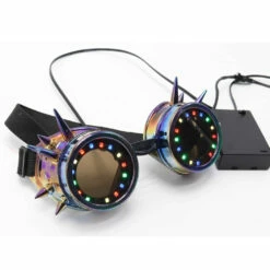 LED Steampunk Goggles, Rainbow