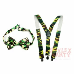 Army Suspenders & Bow Tie Bundle