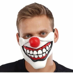 Clown Half Face Latex Mask