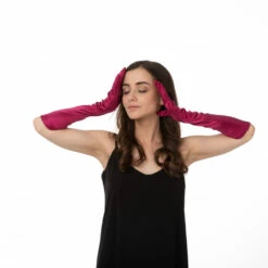 Long Gloves, Burgundy -Smiffys Shop st0406 1070 93338b2c08