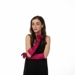 Long Gloves, Burgundy -Smiffys Shop st0406 1080 ccae5db479