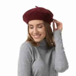 Beret Hat, Burgundy
