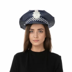UK Checkered Police Hat, Navy -Smiffys Shop st1221 249 f2d21b7d9f